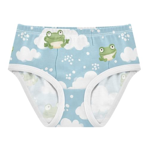 Wusikd Cute Frog Girls' Underwear Cotton Cloud Balloon Girls Briefs Soft Toddler Underwear 2T