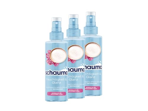 Schauma Schwarzkopf - Acondicionador hidratante con agua de arroz (3 x 200 ml), desenreda el cabello para un peinado más fácil y protege contra el calor del secador de pelo, para un cabello suave y