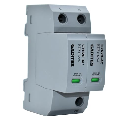 Image of Surge Protector 2 Pole T2+T3, Fine-Level Type 3 Surge Protection, Safeguards Sensitive Electronics, Residual Lightning & Power Surge Safety Device (AC /T2+T3 2 Pole)