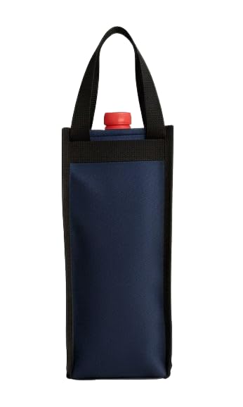 Image of Aklima 2-Litre Water Bottle Carrier Bag | Navy Blue | Insulated Tote with Handles | Reusable, Eco-Friendly Bottle Bag for Travel, Gym, Office, Outdoor Activities