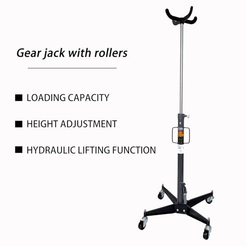 SwitZer Hydraulic Transmission Jack Gearbox Swivel Mobile Adjustable Height 0.5 Ton Tonne 500Kg Vertical Gear Lift Garage Car Fixing Hoist Grey - Image 8