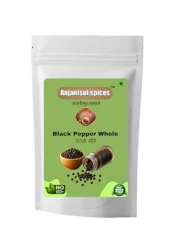 Image of Anjanisut Spices Black Pepper Whole, Fennel Seeds, Red Chilli Powder, Turmeric Powder, Combo of 4, Bold Pungent Flavor | Sweet Mouth Freshener | Sharp Fiery Lal Mirch | High Curcumin Haldi, 100g each Total 400 Gram