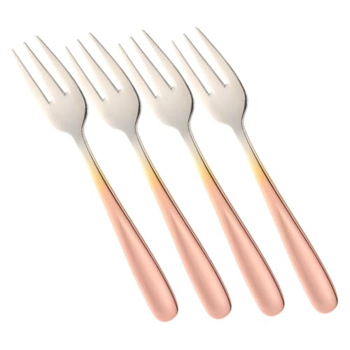 Alipis 4 pezzi Forchettine da Dessert in Acciaio Inossidabile Forchette Piccole per Frutta e Antipasti Riutilizzabili Resistenti e Usura Bar e Ristoranti