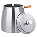 OILP Large Windproof Ashtray for Cigarettes Outdoor Ashtrays for Patio Beautiful Tabletop Smoke Stainless Steel Ashtray for Home/Office(Large,Silver)