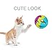Zerodis Cat Toy Ball with Bell, Cat Plastic Jingle Balls Pet Toy Cats Kitten Plastic Cat Toys Jingle Balls Rattle Ball Toys Assortment Toys for Indoor Cats Kitten Jingle Rattle Toy