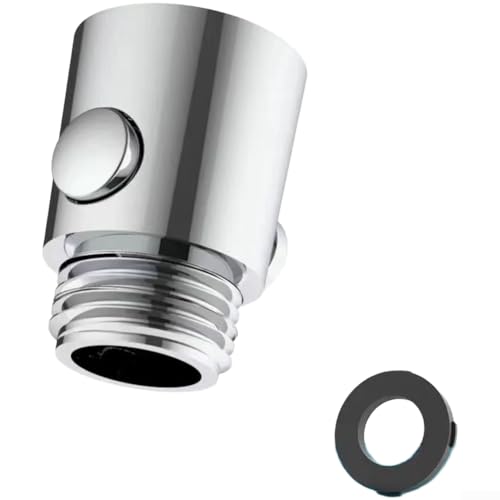 Valvola di arresto dell'acqua della doccia con pulsante One Touch per controllo istantaneo del flusso, connessione filettata G1/2, design a prova di perdite per uso del soffione della doccia del bagno