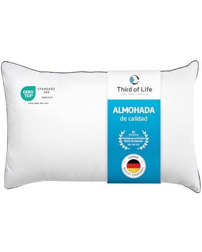 Almohada 50x70 inSPIRO | Almohada ergonómica para dormir de lado, boca arriba o boca abajo | Almohada sensación de hotel | Lavable a máquina - Higiene óptima | Calidad alemana | Cojín 50 x 70