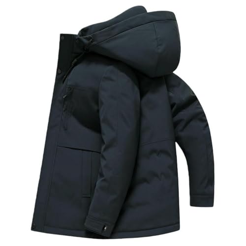Veste d'hiver pour homme avec capuche amovible manteau chaud et décontracté