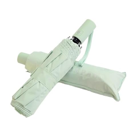 SY COMPACT Travel Umbrella Windproof Automatic Lightweight Compact Umbrellas for Women and Men Easy Carry (Mint Green) Cover