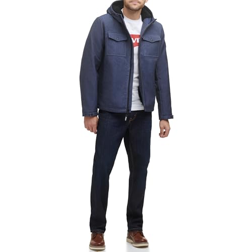 Image of Levi's Men's Soft Shell Two Pocket Hooded Trucker Jacket