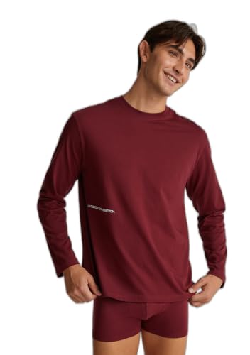 Camiseta de pijama Benetton de hombre transpirable con manga larga