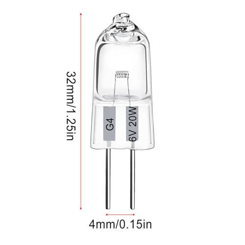 LedWekei G4 Halogen Bulbs,6v 20w Bulb 2 Pin Clear Capsule Lamp Bulb,Dimmable 2700K Warm White Light Bulbs (12 Pack) - Image 3