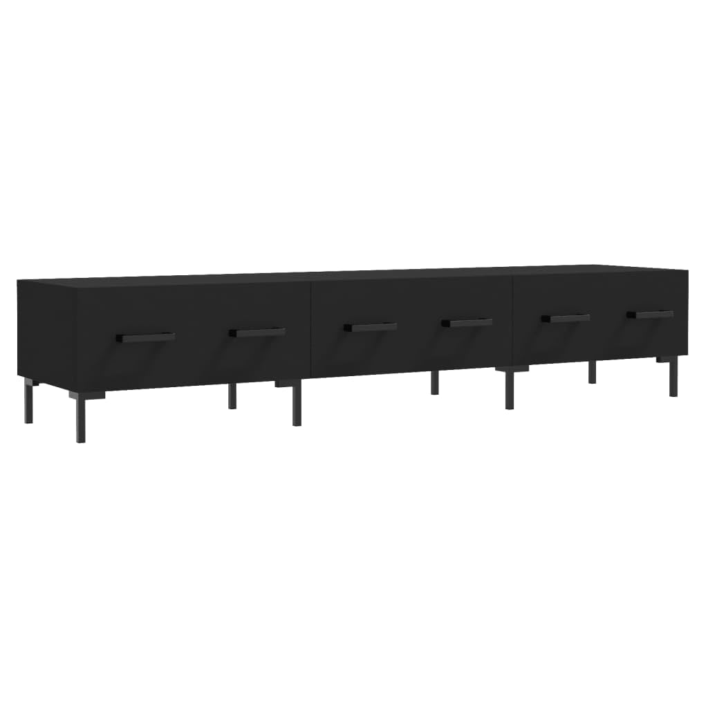 vidaXL Mobile Porta TV Nero 150x36x30 cm in Legno Multistrato
