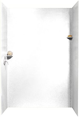 Swan SK366296.010 Solid Surface Glue-Up 5-Panel Bathtub Wall Kit, 36-in L X 62-in H X 96-in H, White