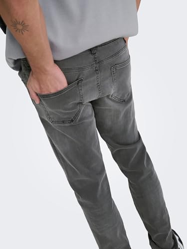 Only & Sons Slim fit Jeans Onsloom Mid Rise Slim Fit Jeans Black Denim 36 32 Black Denim - imagen 7