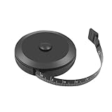 Sewing Tape Measures Retractable Soft Tape Double Scales for Body Fabric Sewing Tailor Weight Loss Black 1 Pack (Black)