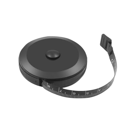 Sewing Tape Measures Retractable Soft Tape Double Scales for Body Fabric Sewing Tailor Weight Loss Black 1 Pack (Black)