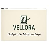 VELLORA Bolsa de Maquillaje Multiusos, Neceser Organizador de Tela, 22x17 cm, Cremallera, para Cosméticos, Cables y Accesorios, Higiene