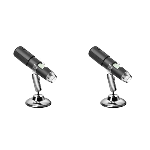 Microscope portable haut de gamme 2 pièces grossissement 1000x avec base rotative 360°