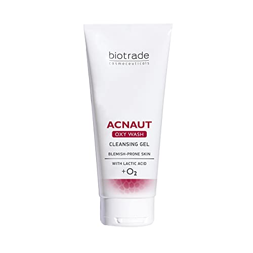 Acne Out OXY WASH 200ml con ácido láctico y oxígeno gel delicado diario para limpiar la piel grasa y propensa al acné elimina el engrosamiento encoge y limpia los poros de Biotrade