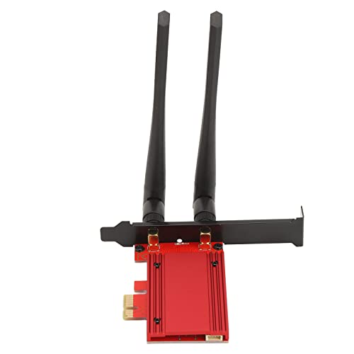 Tarjeta de Red Inalámbrica, Triple Banda 6GHz 5.8GHz 2.4GHz WIFI6E BT5.2 PCIE X1 Adaptador de Red WiFi Gigabit con Antena para Computadora de Escritorio miniatura 3
