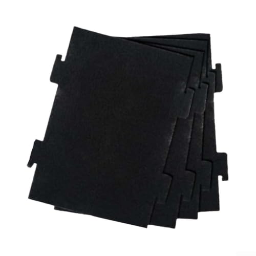 Filtro de carbón activado para horno microondas sobre la estufa, parte de repuesto de ventilación de aire, color negro, paquete de 4
