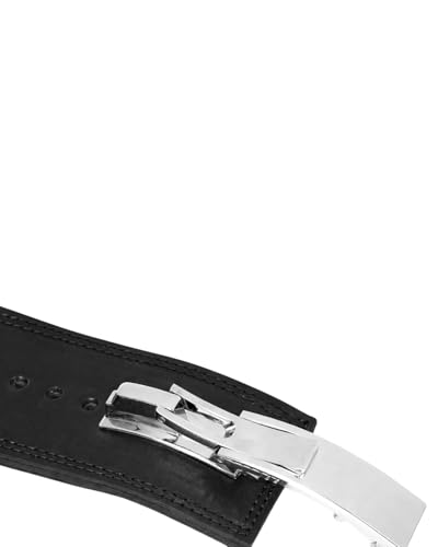 Image of CSI Weight Lifting 10MM Lever Belt for Men & Women Professional Weight LiftingBelt Genuine Suede Leather with Heavy Duty Buckle Powerlifting Belt for Lower Back Support, Multipurpose Gym Workouts Deadlifts Squats Powerlifting 4 inch Wide Black Gym Belt (Black, S)