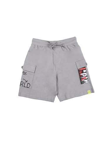Image of KiddoPanti Boys 100% Cotton Knitted Above Knee Length Basic Cargo Shorts
