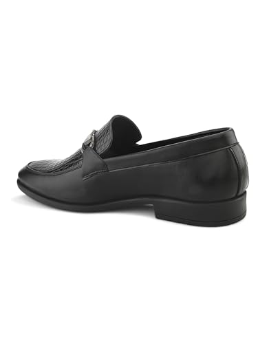 Image of San Frissco Men's Loafers Horsebit Shoes for Men | Buckle Slip-On Textured Moccasins for Office & Formal Wear with Soft Cushioned Insole Stylish, Comfortable & Durable Footwear