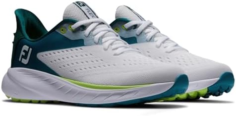 FootJoy Women's FJ Flex XP Golf Shoe, White/Teal, 8 Wide | Image 4