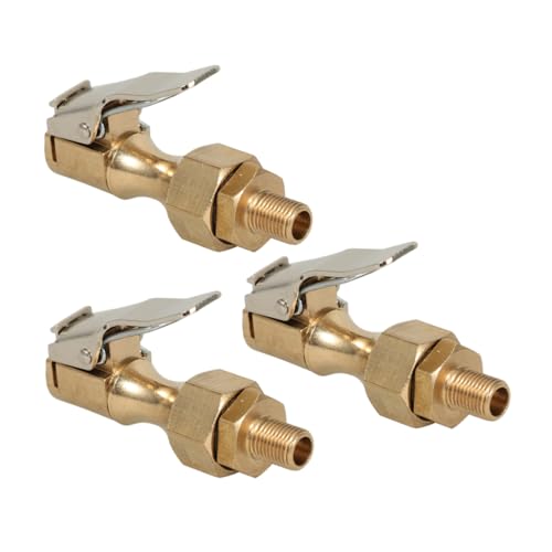 SOLUSTRE 3pcs Locking Air Chuck Clip for Quick Tire Inflation Heavy-Duty Tire Clip Chuck for Cars Trucks Rvs Compact Design for Easy Storage and Performance
