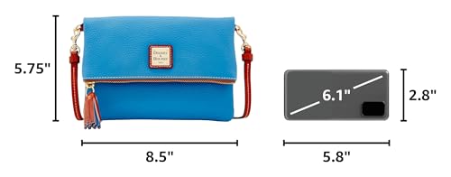 Image of Dooney & Bourke Women's Foldover Zip Crossbody, Small Handbag with Strap