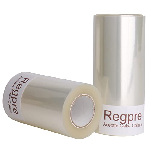 Acetate Cake Collars, 3 and 4 Inch x 32.8ft Rolls Set, 125 Micron Thick Clear Acetate Sheets for Baking, Mousse Desserts, Food-Grade PET Film for Baker Decorating