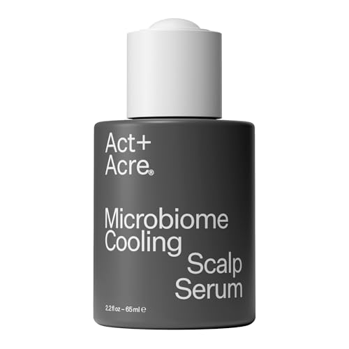 Image of ACT+ ACRE Microbiome Cooling Scalp Serum - Instant Relief for Dry Itchy Scalp & Loose Flakes - Peppermint Oil & Amino Acid for Scalp Balance - Natural, Vegan, Paraben-Free Formula - 2.2 fl oz
