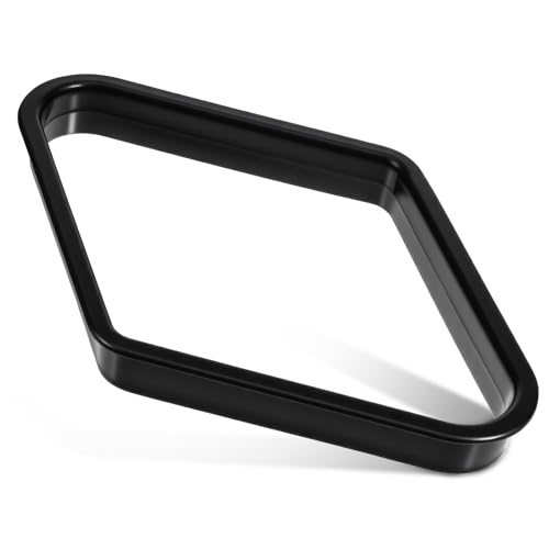 Zelphvt Black Billiards 9 Ball Pool Table Triangle Rack 9-Ball Diamond Pools Ball Racks Plastic Triangle Rack for 2-1/4 Pools Balls Pool Table Accessories