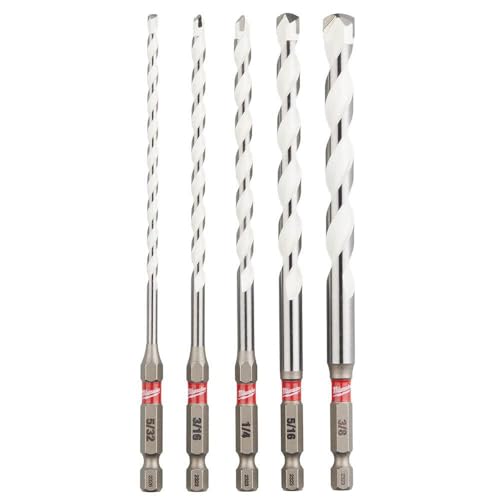 Milwaukee 5 Piece Shockwave Carbide Multi-Material Drill Bit Set