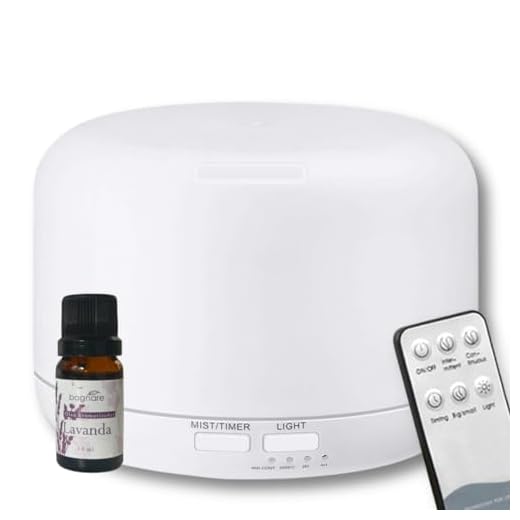 Umidificador e Difusor de Ar para Quarto de Bebe Ultrassônico Luz Led e Óleo Aromatizador Lavanda