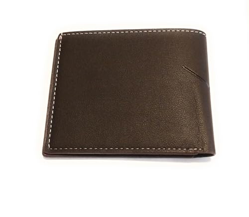 Mens Wallet Dark Brown Slim Durable Stylish PU Leather Bi-fold Wallet ID Window Multi Card Slots2