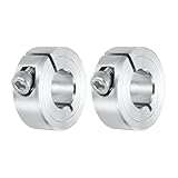 MECCANIXITY 2Pcs Shaft Collar 15mm Bore Single Split 304 Stainless Steel Clamping Shaft Collars for Industrial Automation Conveyor Belt Systems