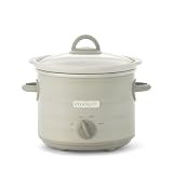 Crock-Pot Manual Design Series 3 Quart Slow Cooker with 3 Cook Settings, Removable Dishwasher and Oven Friendly Stoneware for Meal Prep, Woodgrain