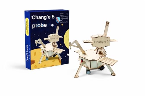Image of Chang'e-5 Probe DIY Wooden STEM Science Kit for Kids | Educational Space Craft Model | Hands-On Learning Toy for Age 8+ | School Project & Gift Toy(Chang'e 5 Probe)