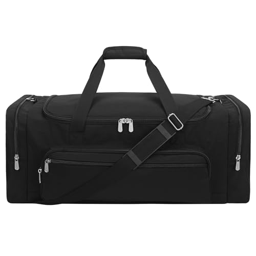 55L Large Travel Duffel Bag - 26 inch Weekender Bag for Sports Gym - Navy