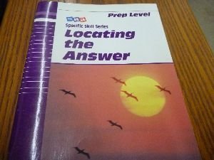Hardcover Sra Skill Series: Sss Prep Locating the Answer Book