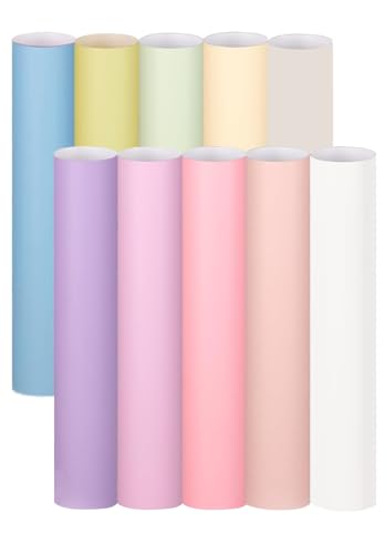 Plotterfolie Textil - 10Farben Pastell Heat Transfer Vinyl 30 5×25 4cm Transferfolie Plotter Flexfolie für Textilien Transferfolie zum Aufbügeln Vinylfolie für DIY Shirt Stoffe Kleidung Andere Stoffe