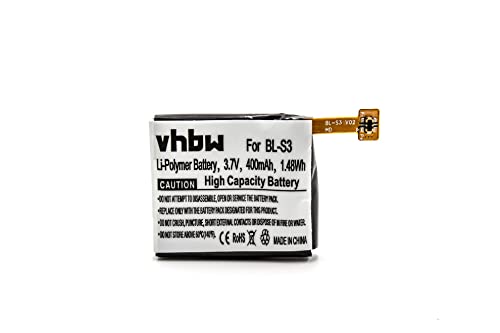 vhbw Li-Polymère Batterie 400mAh (3.7V) pour smartwatch Montre Bracelet Fitness LG G Watch R W110