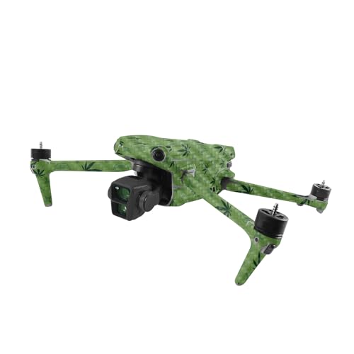 Image of MightySkins Carbon Fiber Skin Compatible with DJI Air 3 - CBD Green | Protective, Durable Textured Carbon Fiber Finish | Easy to Apply, Remove, and Change Style