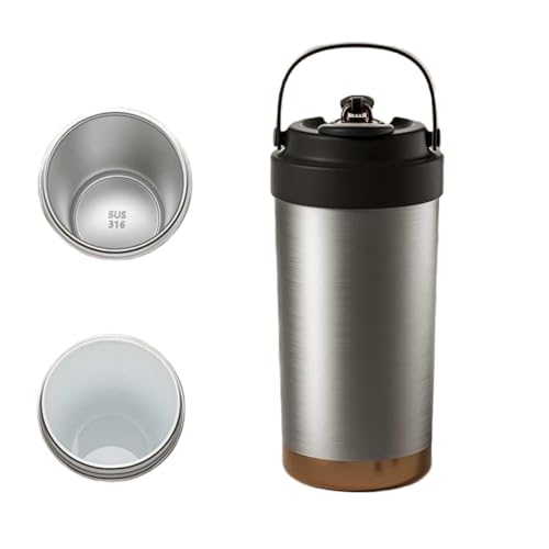 BFGQFAN ストロー付きタンブラー セラミック/ステンレス鋼 タンブラー 持ち運び ストロー付き 水筒 保温保冷 真空断熱 蓋つき こぼれない おしゃれ マグボトル 牛乳 コーヒー 豆乳 通勤 通学 かわいい 500ml 大容量 3 種類の飲み方 車載