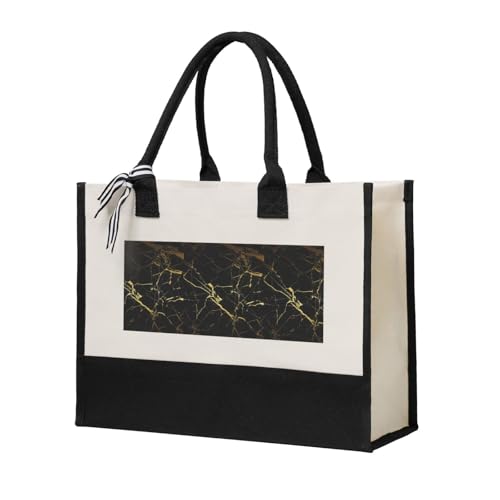 Sac fourre-tout en toile femme grand format cabas tissu réutilisable