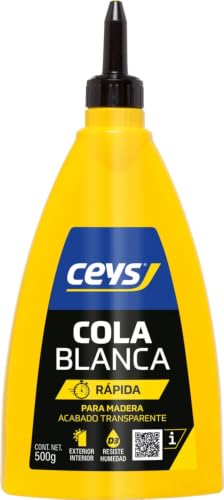 Ceys Cola Blanca Rápida para Madera Acabado Transparente 500 g