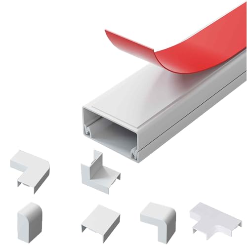 Cache-câbles en PVC Blanc contre les Chutes et Fils Emmêlés au Sol - 2